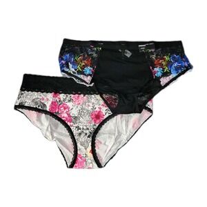 NWT 2 Pair Torrid Curve Hipster Panties Size 3 3XL Floral Lace Mesh Sheer Back